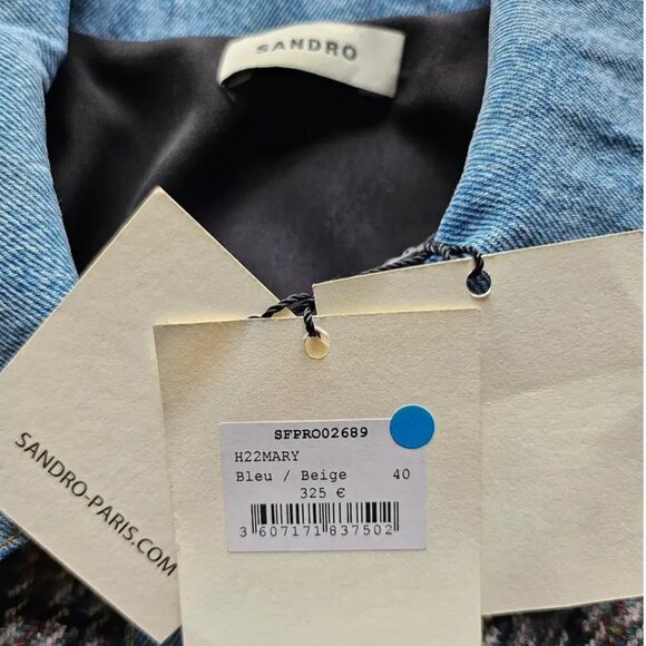 Sandro Houndstooth Print Mini Dress Size 40 - Picture 3 of 4